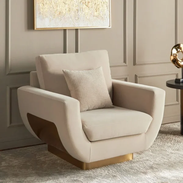 كرسي مفرد مودرن بذراعين فاخر