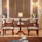 كرسي مفرد جلد ملكي - Image 5