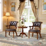 كرسي مفرد جلد ملكي - Image 6