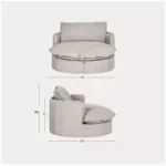 ⁦كنب مفرد مودرن بتصميم دائري مميز⁩ - الصورة ⁦7⁩