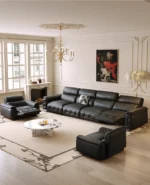 طقم كنب جلد استرخاء