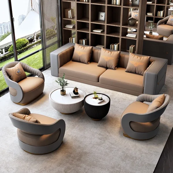 طقم كنب جلد