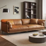 كنب جلد بتصميم فخم