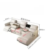 ⁦طقم كنب استرخاء جلد⁩ - الصورة ⁦6⁩