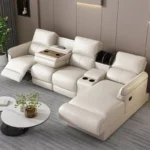 ⁦طقم كنب استرخاء جلد⁩ - الصورة ⁦3⁩