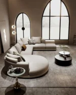 ⁦كنب زاوية دائري على شكل دائري ⁩ - الصورة ⁦3⁩