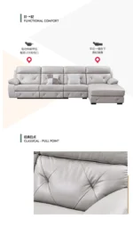 ⁦جلسات زاوية جلد بتصميم مريح⁩ - الصورة ⁦5⁩