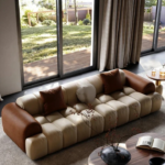 كنب صاله مودرن من جلد فاخر - Image 9