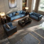 ⁦طقم كنب ايطالي جلد⁩ - الصورة ⁦7⁩