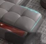 ⁦طقم كنب جلد استرخاء⁩ - الصورة ⁦8⁩