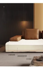 طقم كنب جلد 3 قطع كلاسيك - Image 13