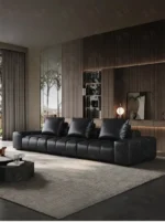 ⁦كنب مودرن جلد ايطالي⁩ - الصورة ⁦9⁩