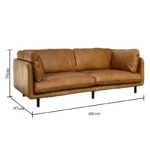 ⁦كنب مودرن جلد من تصميم ايطالي⁩ - الصورة ⁦6⁩