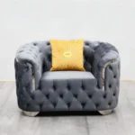 كنب صالة مودرن جلد كابتونيه - Image 4