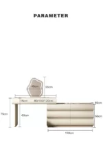 طاولة تزيين بتصميم مميز مع خزانة جانبية - Image 4