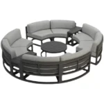 جلسة خارجية دائرية مودرن على شكل دائري