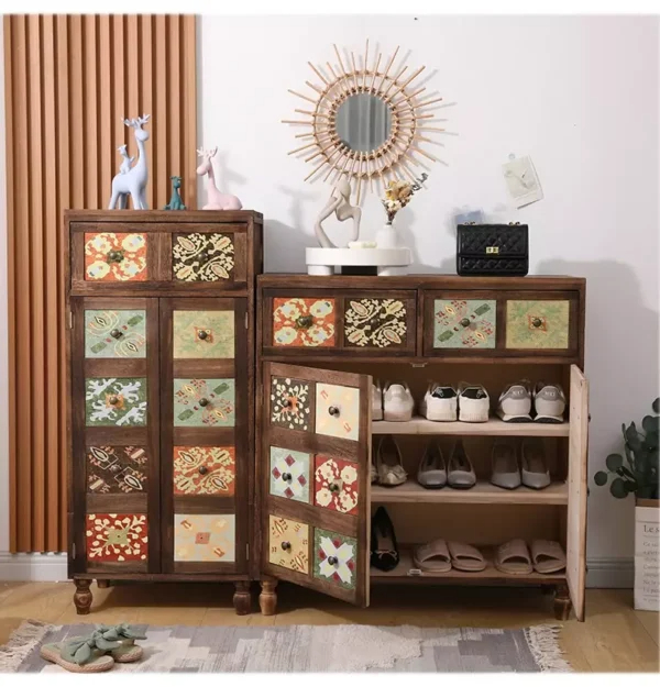 خزانة احذية كبيرة بتصميم ريفي 