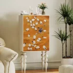 خزانة تخزين خشب على التصميم الفرنسي