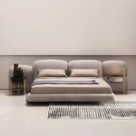 ⁦سرير نوم مزدوج مع كمودينة داخلية⁩ - الصورة ⁦2⁩