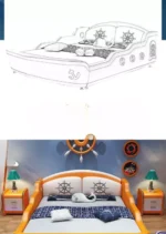 سرير نوم اطفال على شكل بحارة - Image 8