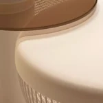 طاولة قهوة مزدوجة دائرية حديثة لغرف المعيشة - Image 5