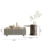 ⁦طاولة قهوة مزدوجة بتصميم حديث⁩ - الصورة ⁦7⁩