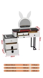 ⁦طاولة تزيين ذكية علي شكل مرأة أرنب⁩ - الصورة ⁦5⁩