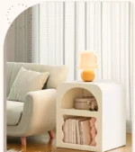 ⁦كمودينه أبيض بتصميم اسكندافي⁩ - الصورة ⁦4⁩