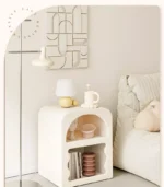 ⁦كمودينه أبيض بتصميم اسكندافي⁩ - الصورة ⁦5⁩