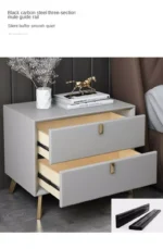 ⁦طاولة جانبية للسرير من جلد⁩ - الصورة ⁦7⁩