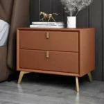 ⁦طاولة جانبية للسرير من جلد⁩ - الصورة ⁦2⁩