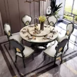 طاولة طعام فخمة دائرية