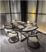 طاولة طعام مودرن مع كراسي بتصميم حديث - Image 3