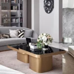 ⁦طاولة قهوة فاخرة وخفيفة من الفولاذ⁩ - الصورة ⁦4⁩