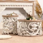 طاولة قهوة خشبي فاخرة - Image 3