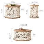 طاولة قهوة خشبي فاخرة - Image 5