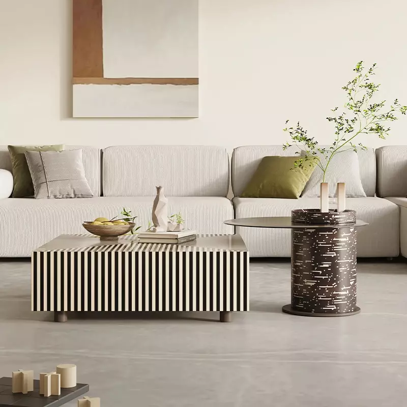 طاولة-قهوة-مزدوجة-بتصميم-حديث طاولة قهوة مزدوجة بتصميم حديث