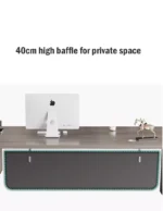 مكتب خشبي مع خزانة جانبية بأدراج مميزة - Image 9