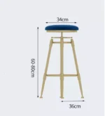 ⁦كرسي بار من معدن بتصميم مميز⁩ - الصورة ⁦10⁩