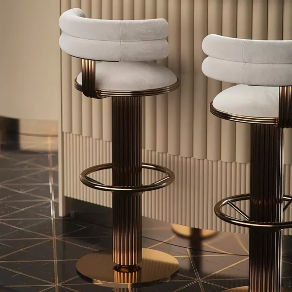 كرسي بار معدني بتصميم حديث