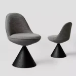 ⁦كرسي طاولة طعام بقاعدة خشبية⁩ - الصورة ⁦2⁩