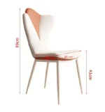 ⁦كرسي طاولة طعام من جلد بتصميم أنيق⁩ - الصورة ⁦15⁩