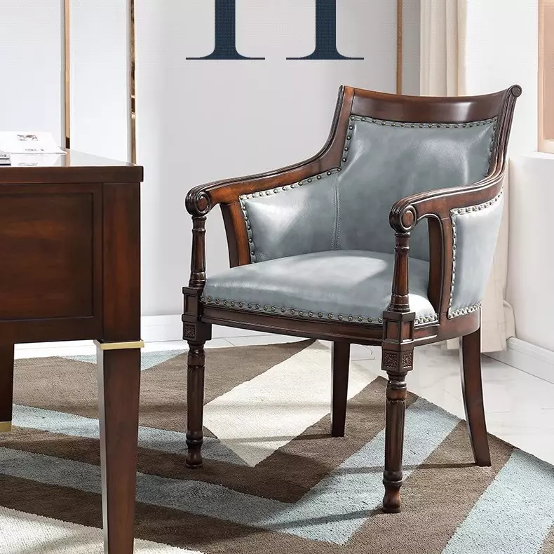 Single chair (1) كرسي مفرد خشب بتصميم كلاسيكي