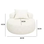 كرسي مفرد دائري بتصميم مريح - Image 4