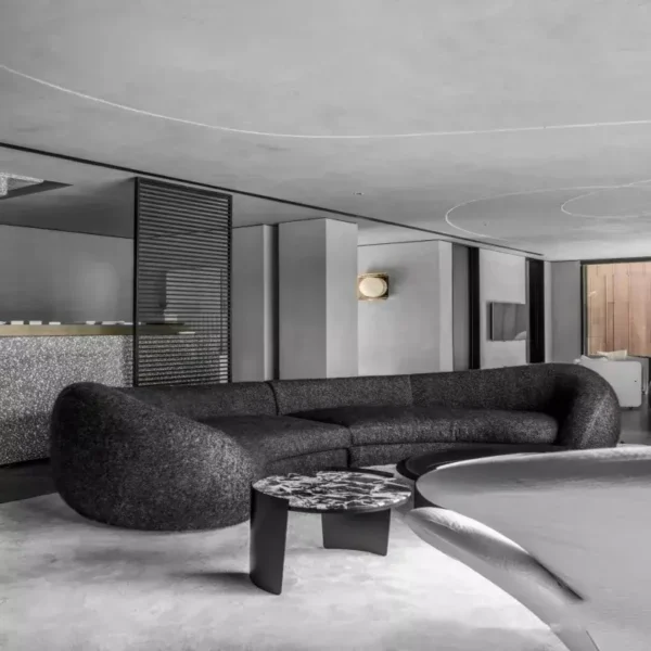 كنب زاوية بتصميم حديث منحرف الزوايا