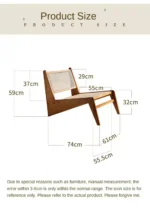 كرسي مفرد من خشب الروطان - Image 16