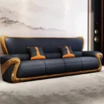 كنب جلد ايطالي بتصميم اسكندافي