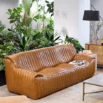 كنب مودرن ثلاثي بتصميم مموج