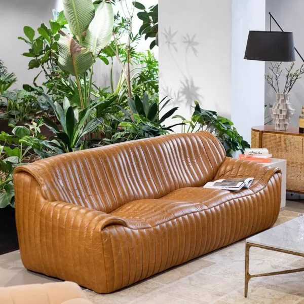 كنب مودرن ثلاثي بتصميم مموج