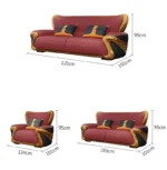 كنب جلد بتصميم اسكندافي - Image 15